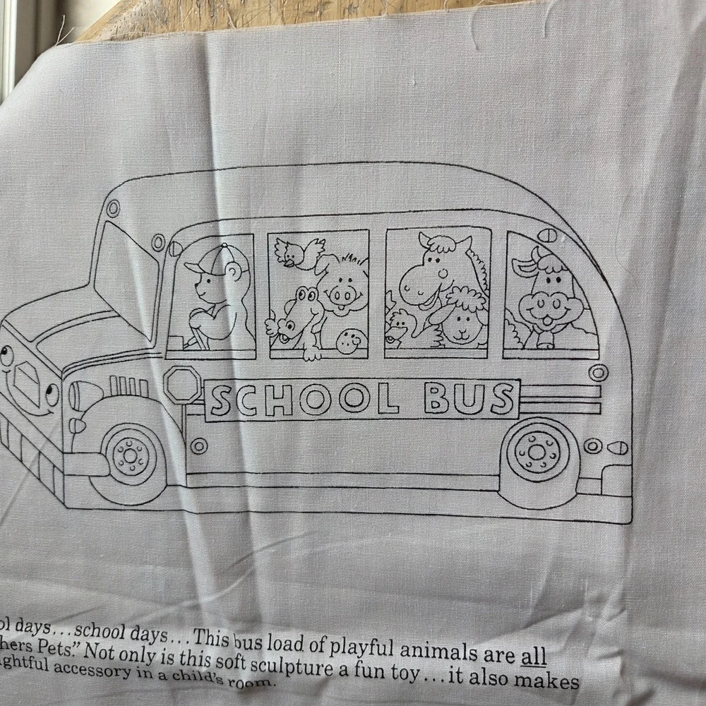 VIP Cranston Fabric Panel YELLOW SCHOOL BUS Teachers Pet Express 15 inch Uncut